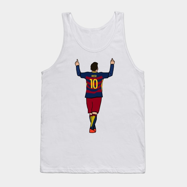 Lionel Messi FC Barcelona Tank Top by xavierjfong